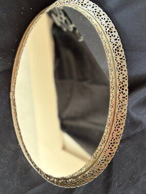 Vintage Hollywood Regency Mid-Century Mirrored Vanity Tray